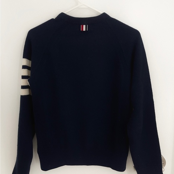 Authentic Thom Browne cashmere crewneck size 0 Navy - Picture 3 of 6